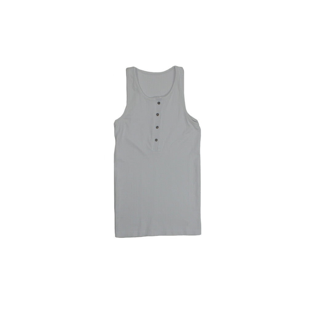 2x1 Ribbed Henley Tank - Denny's