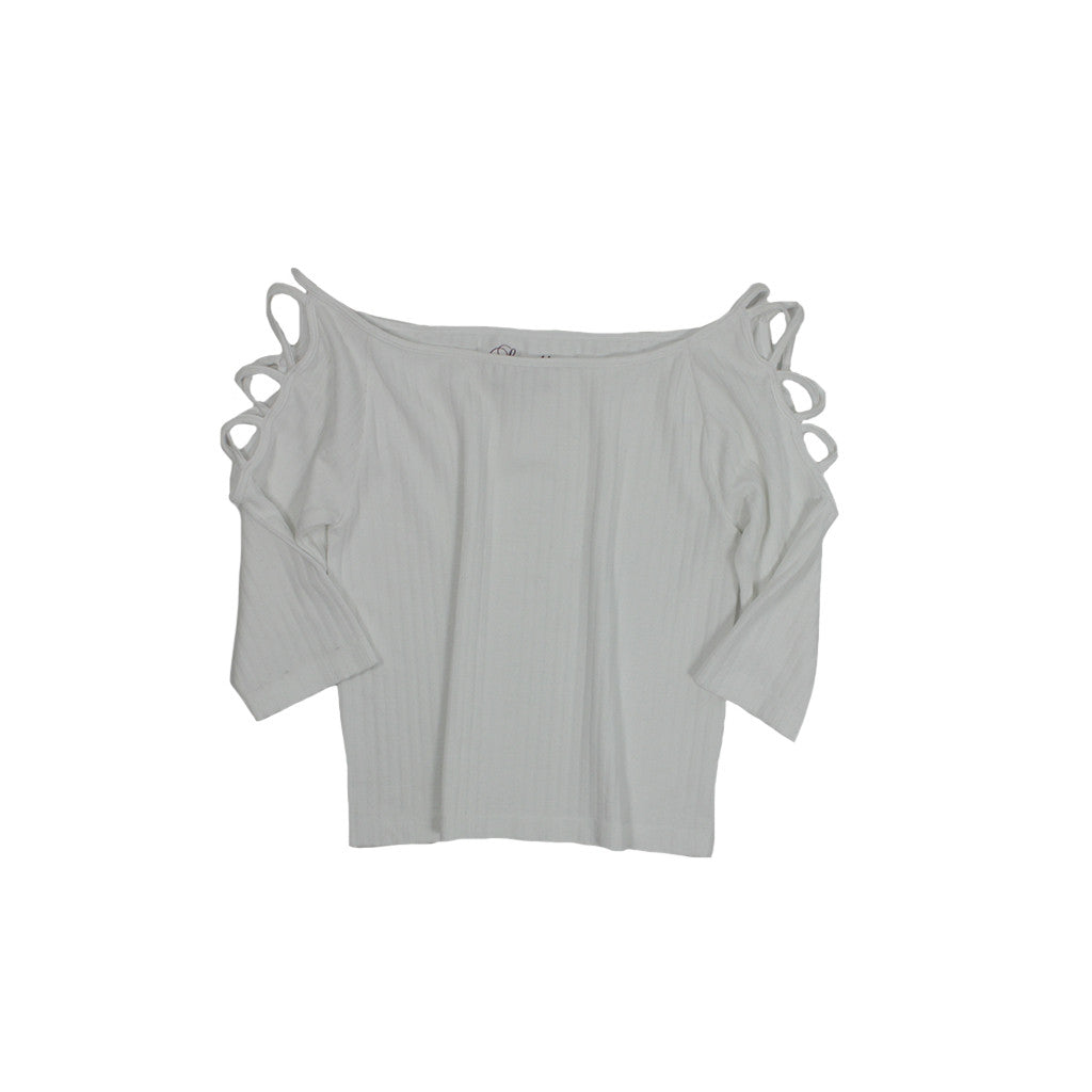 3/4 Crop Criss Cross Sleeve Top - Denny's